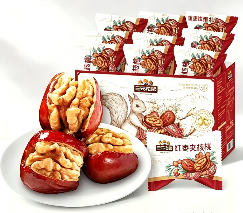 Daily Red Dates Stuffed with Walnuts